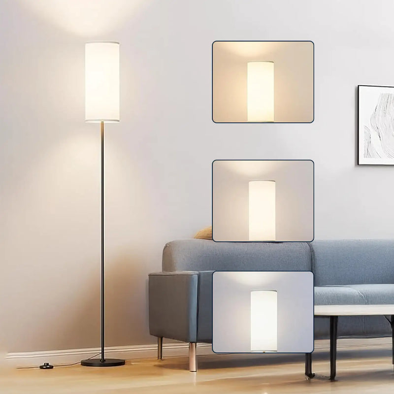 Nexso Vertical Floor Lamp Black 3-Color Remote LED