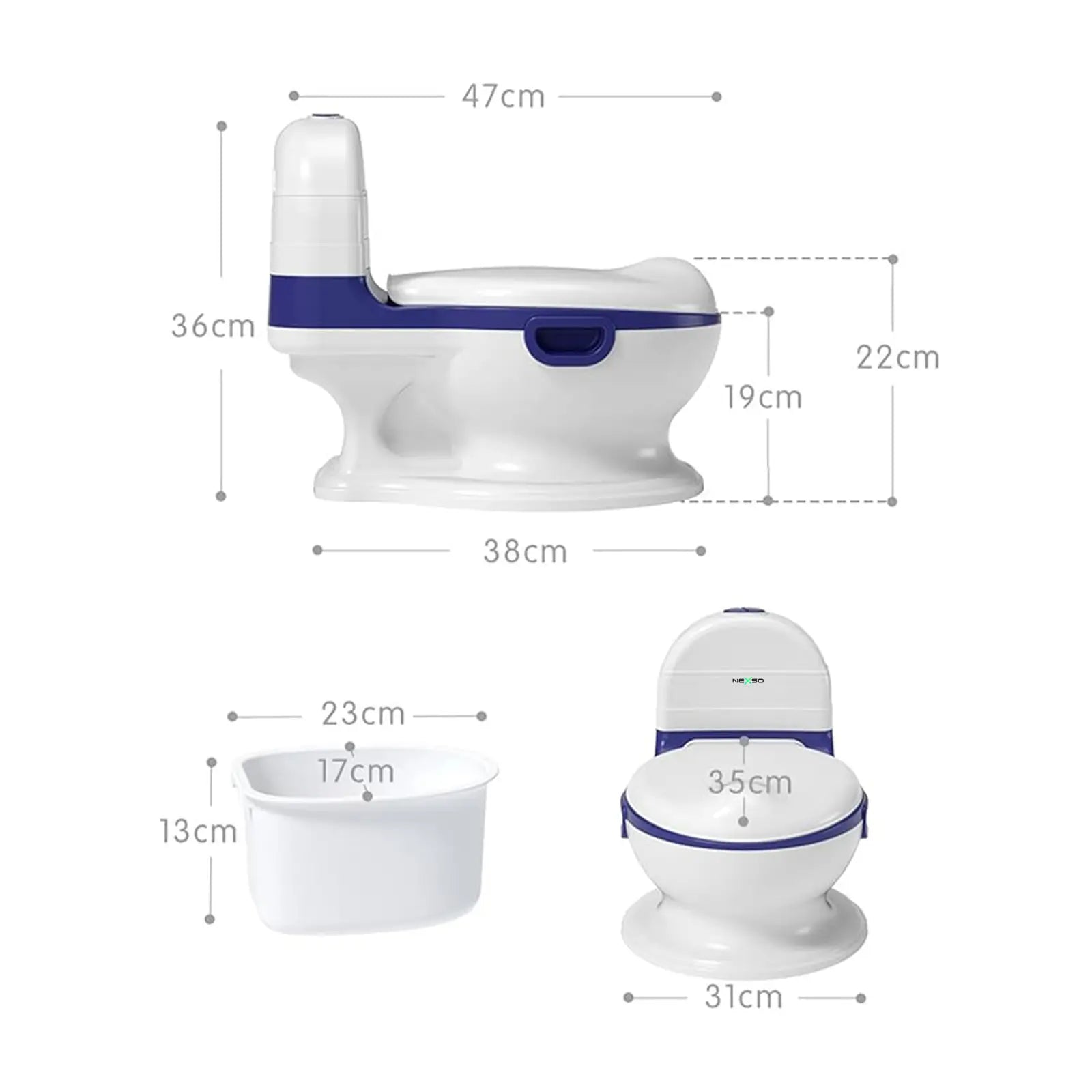 Nexso Baby Potty Training Seat PU Cushion Non-Slip 100pcs