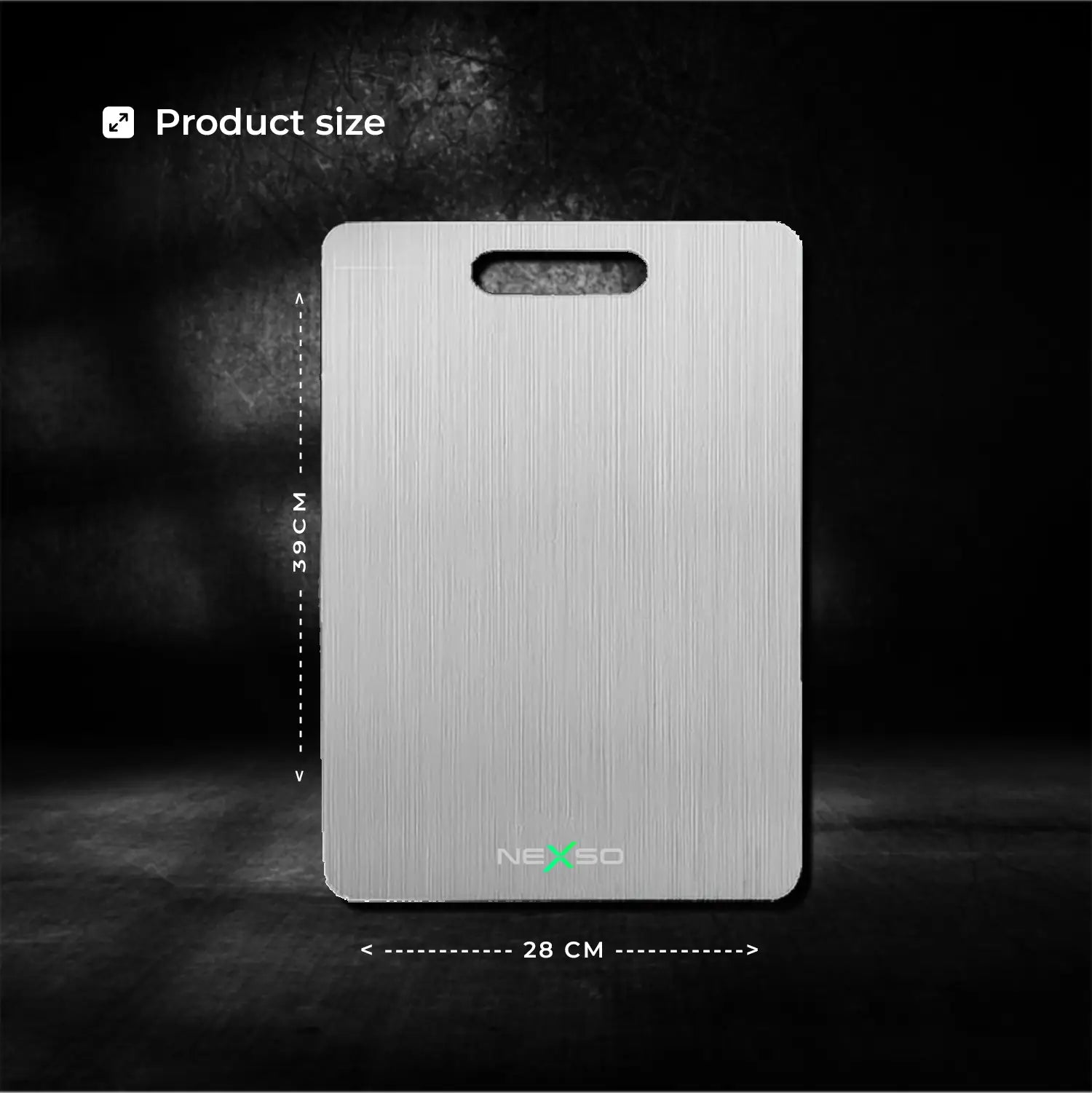 Nexso Stainless Steel Cutting Board Set 2pcs Rust-Proof