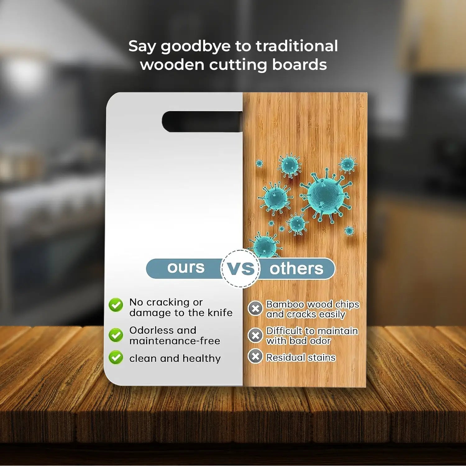 Nexso Stainless Steel Cutting Board Set 2pcs Rust-Proof
