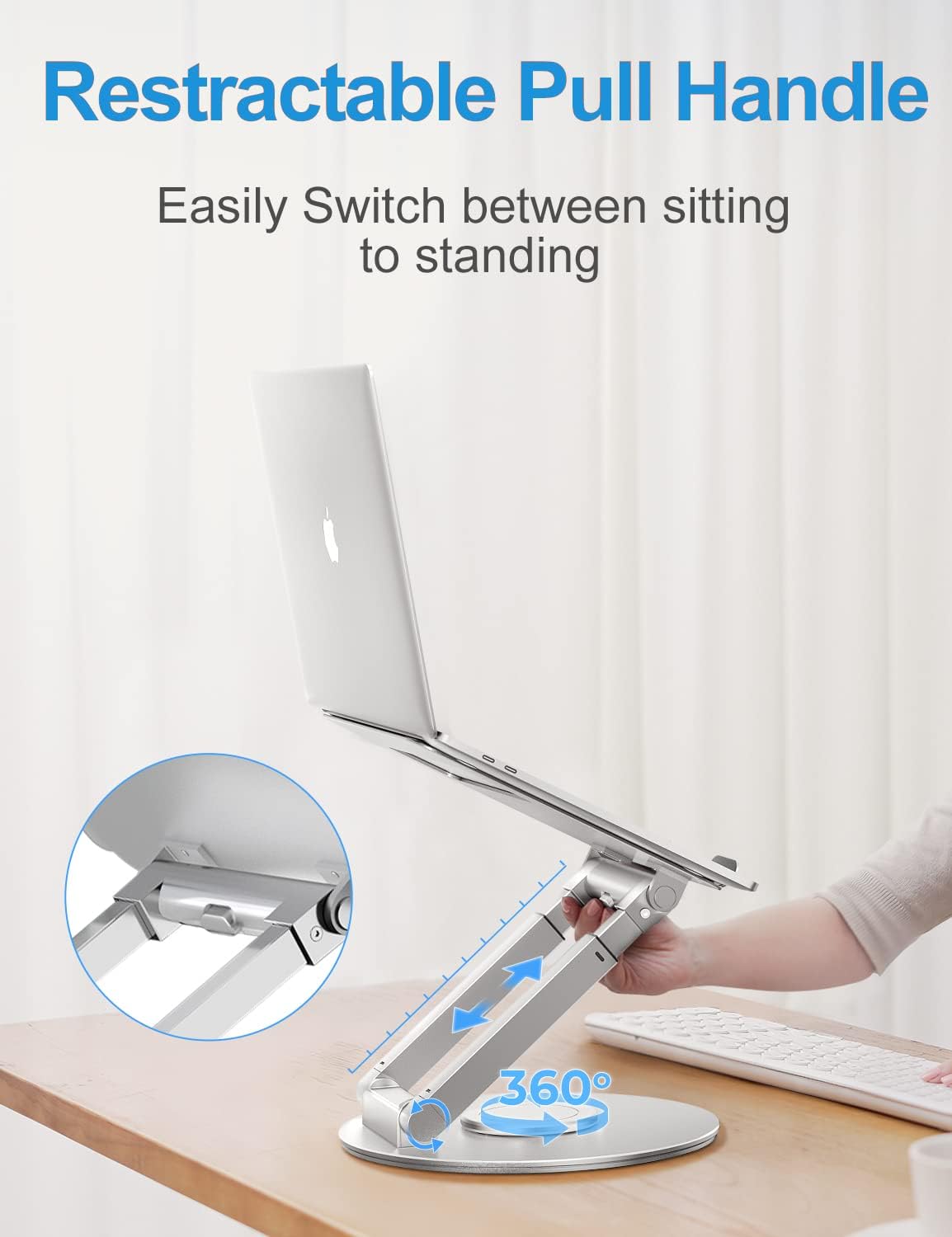 Nexso 360° Adjustable Laptop Stand Aluminium Ergonomic