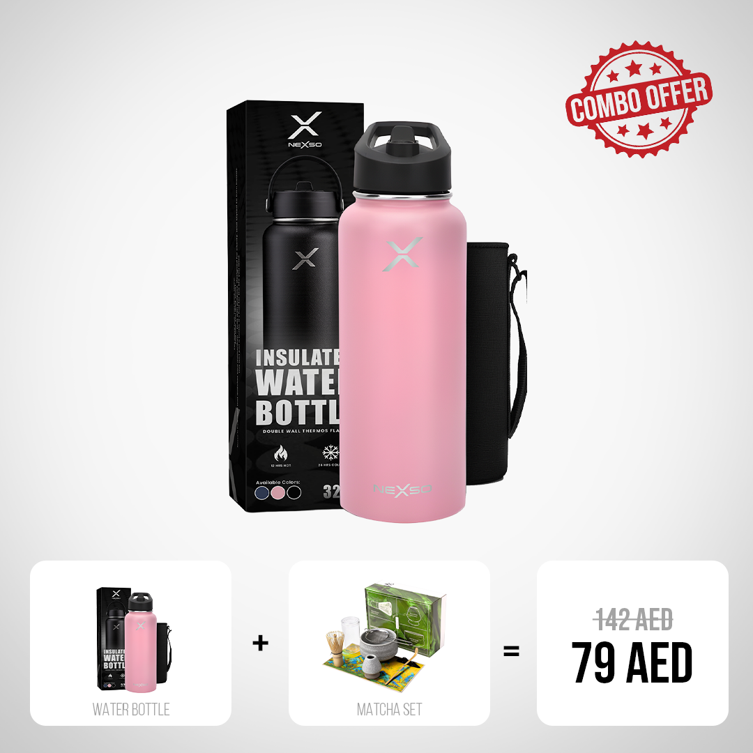 NEXSO Matcha Set + Water Bottle Combo