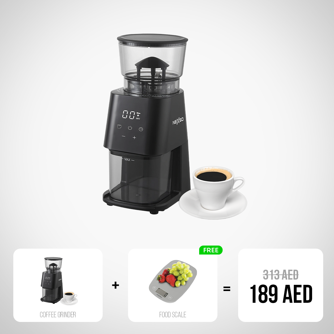 Nexso coffee grinder with free kitchen scale