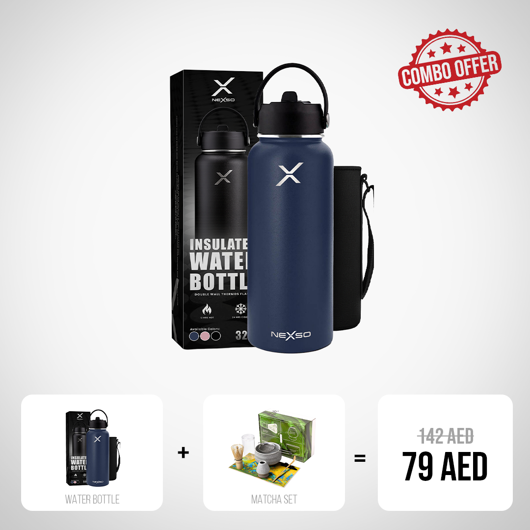 NEXSO Matcha Set + Water Bottle Combo