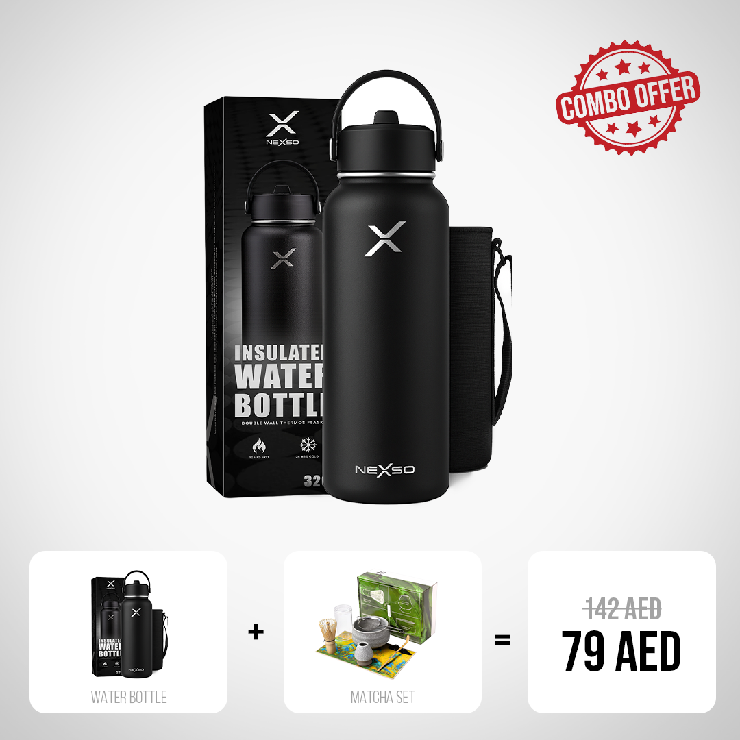 NEXSO Matcha Set + Water Bottle Combo