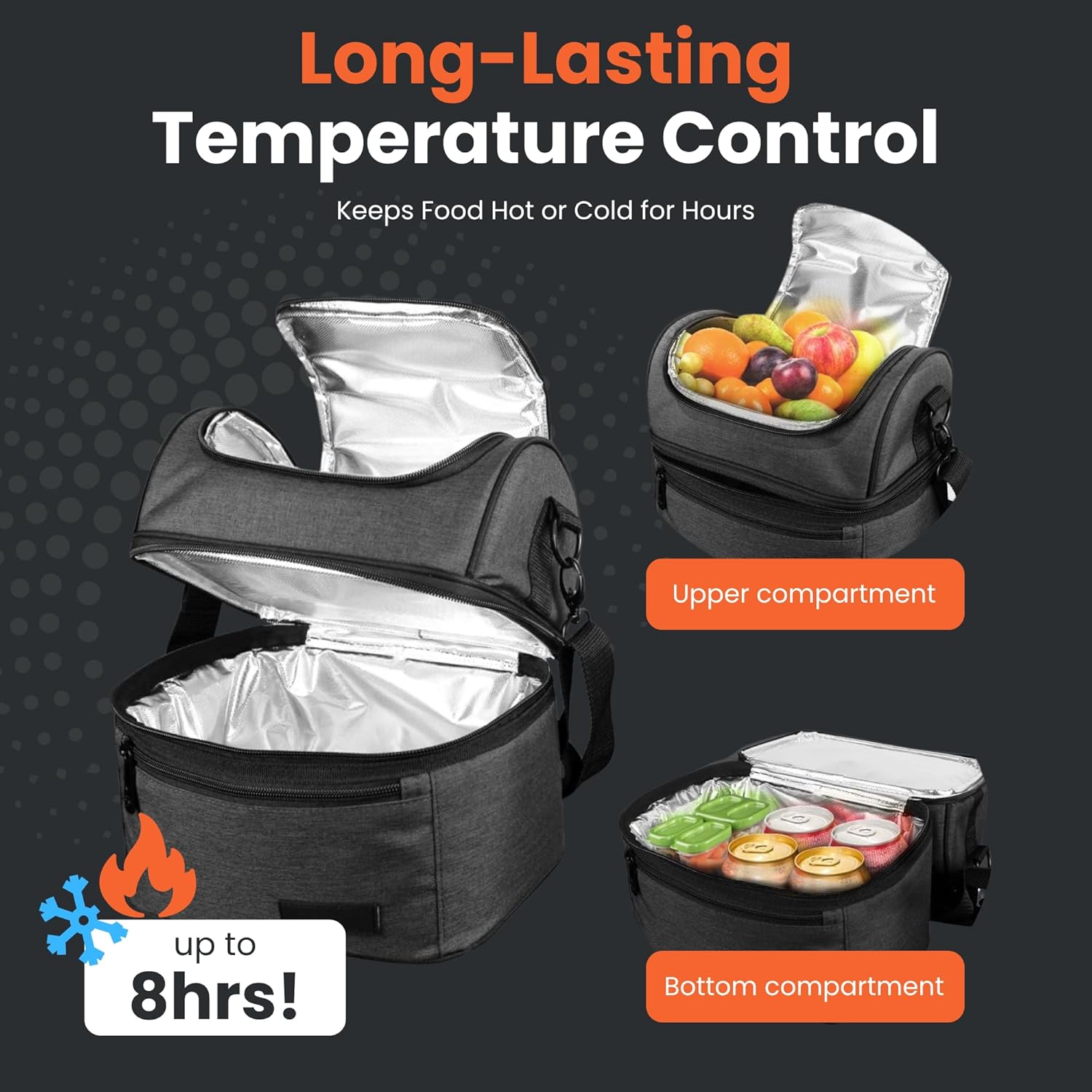 NEXSO Insulated Lunch Bag – Waterproof Thermal Cooler Tote