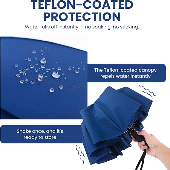 Nexso Compact Travel Umbrella UV50+ Windproof Auto