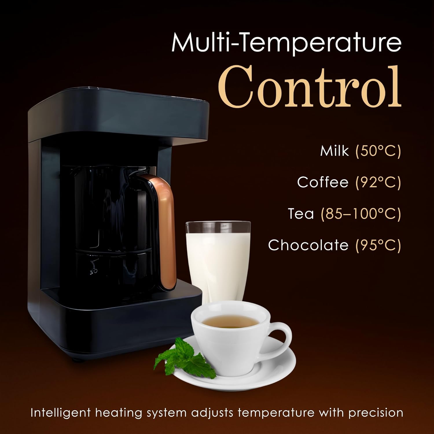 NEXSO Turkish Coffee Maker – Electric Double-Spout Thermal
