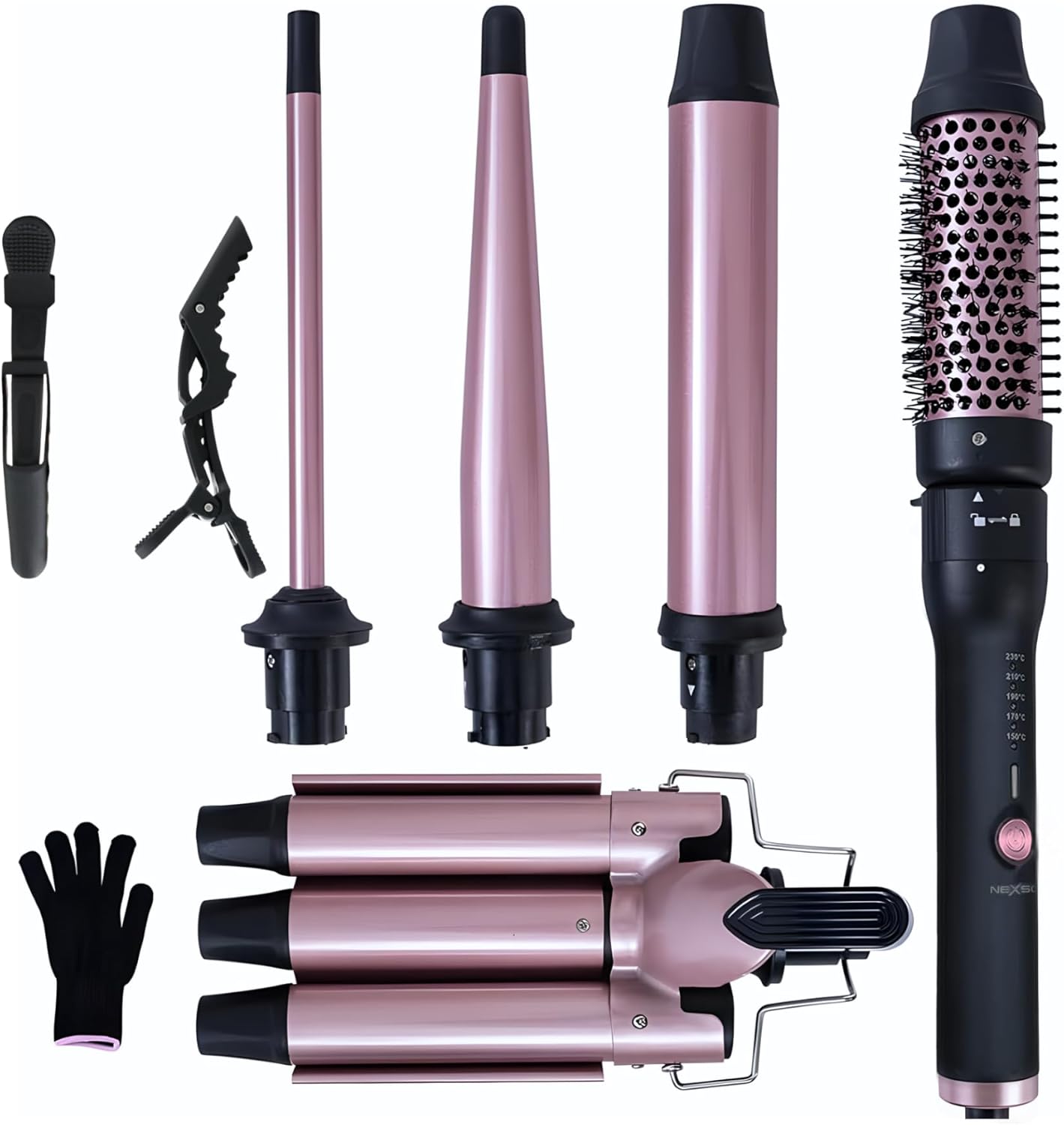 Nexso 5-in-1 Hair Styler Set Ceramic Tourmaline 230°C