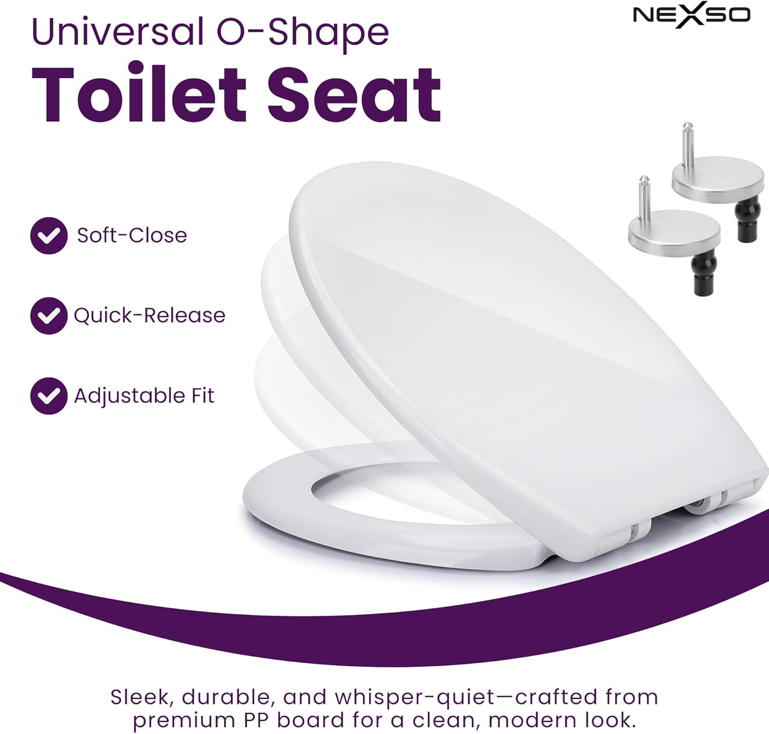 NEXSO O-Shape Smart Toilet Seat – Soft Close Adjustable