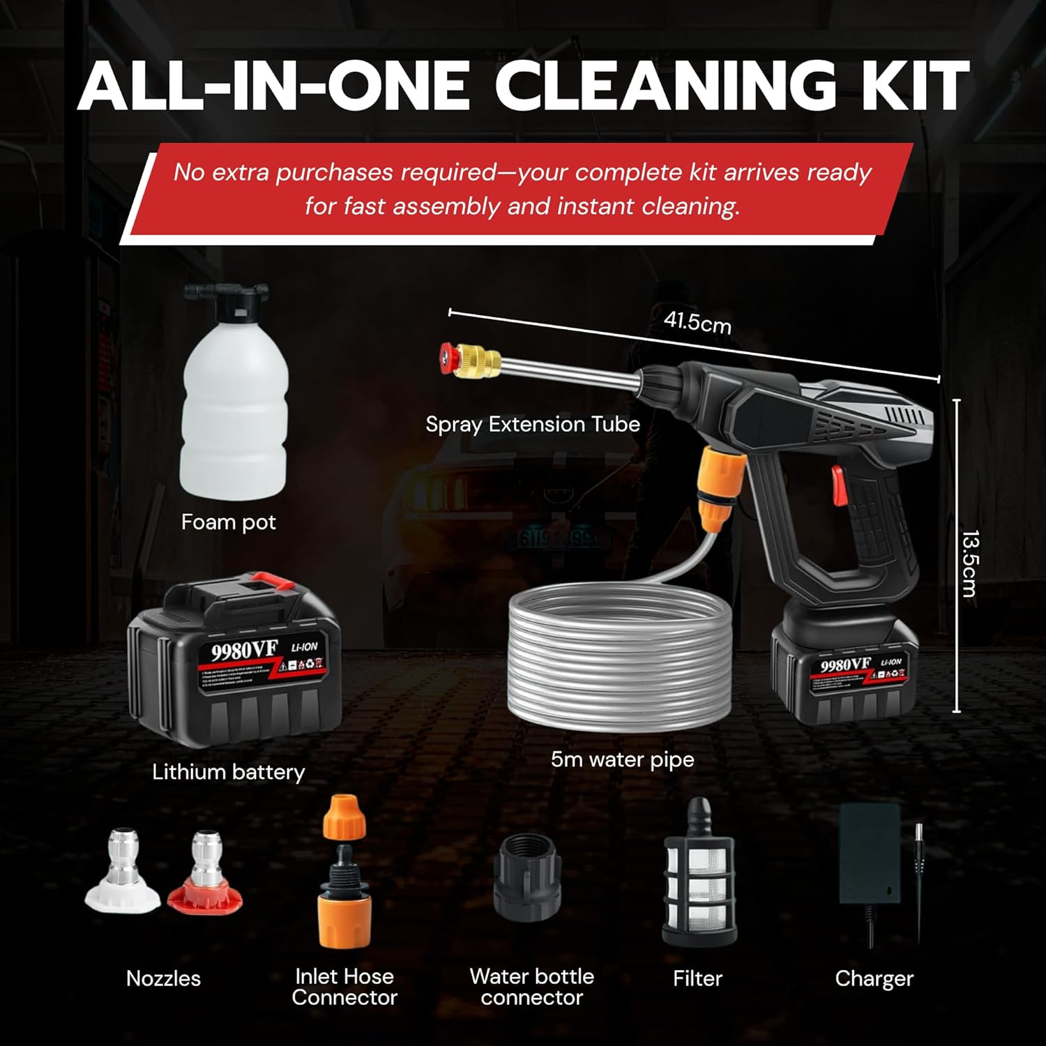 NEXSO 21V Cordless Pressure Washer – Portable Car & Home