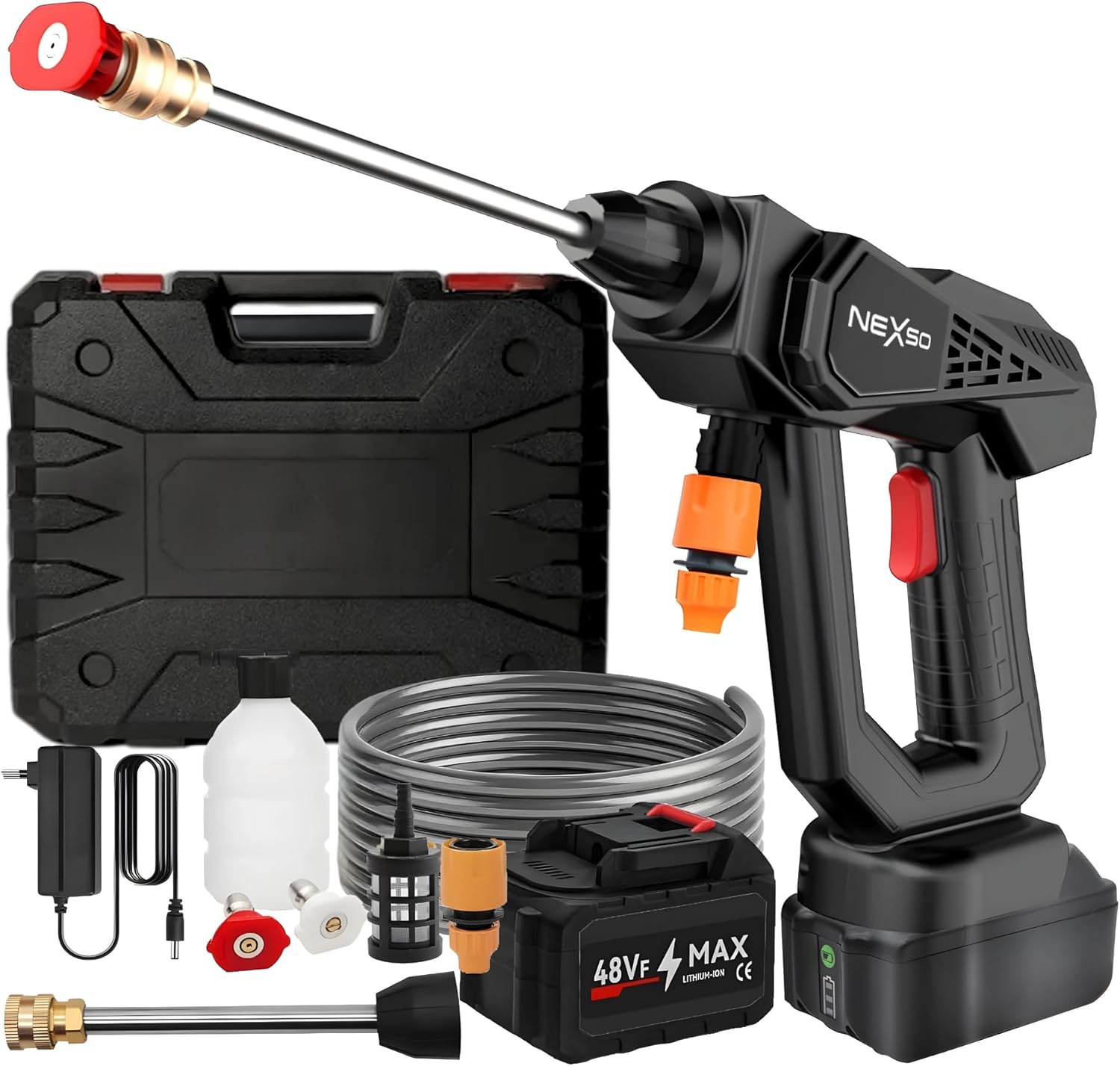 NEXSO 21V Cordless Pressure Washer – Portable Car & Home