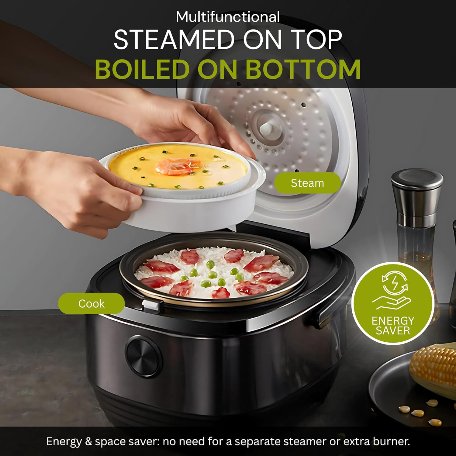 Nexso 5L Electric Rice Cooker Non-Stick Multi-Function