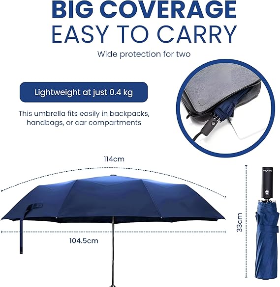 Nexso Compact Travel Umbrella UV50+ Windproof Auto