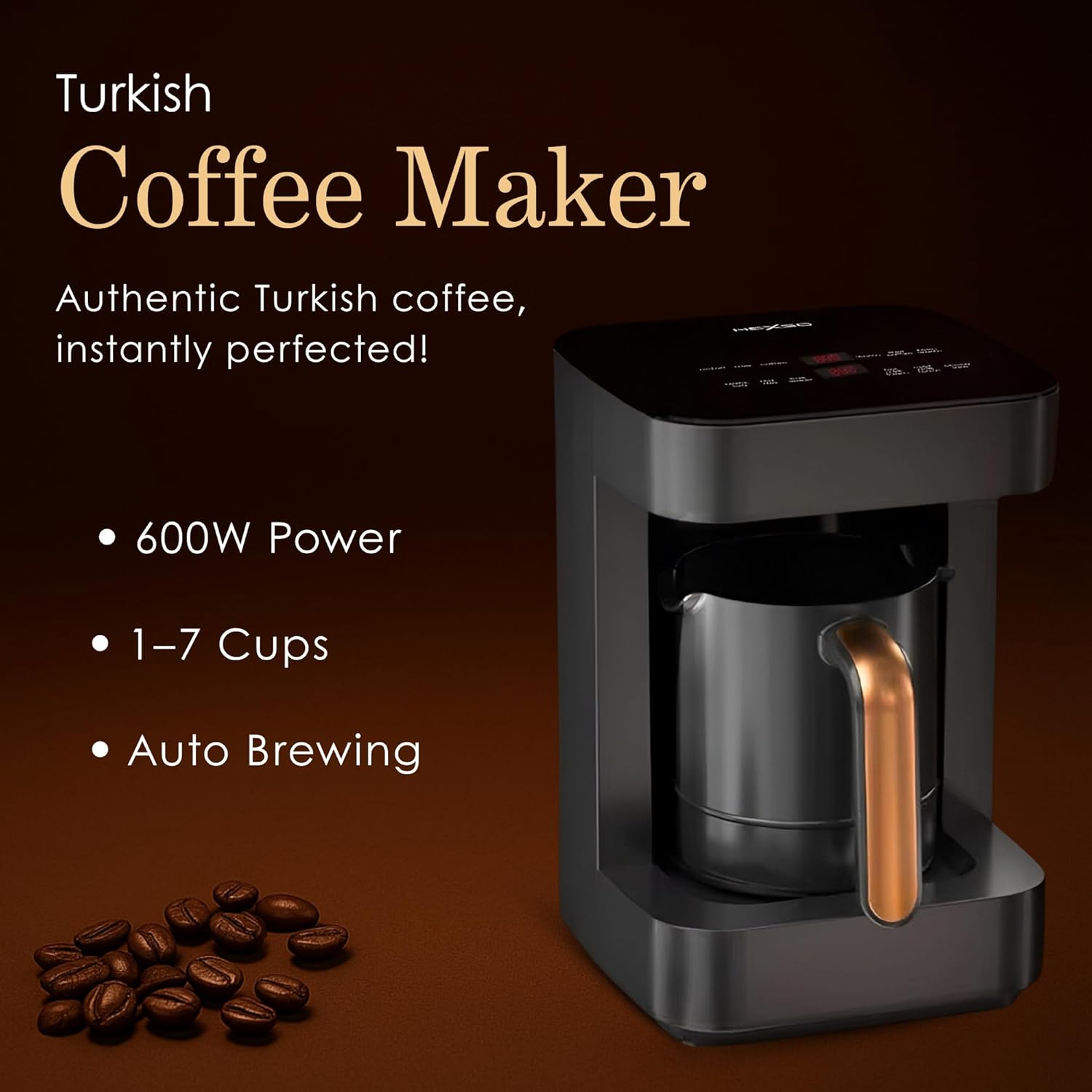 NEXSO Turkish Coffee Maker – Electric Double-Spout Thermal