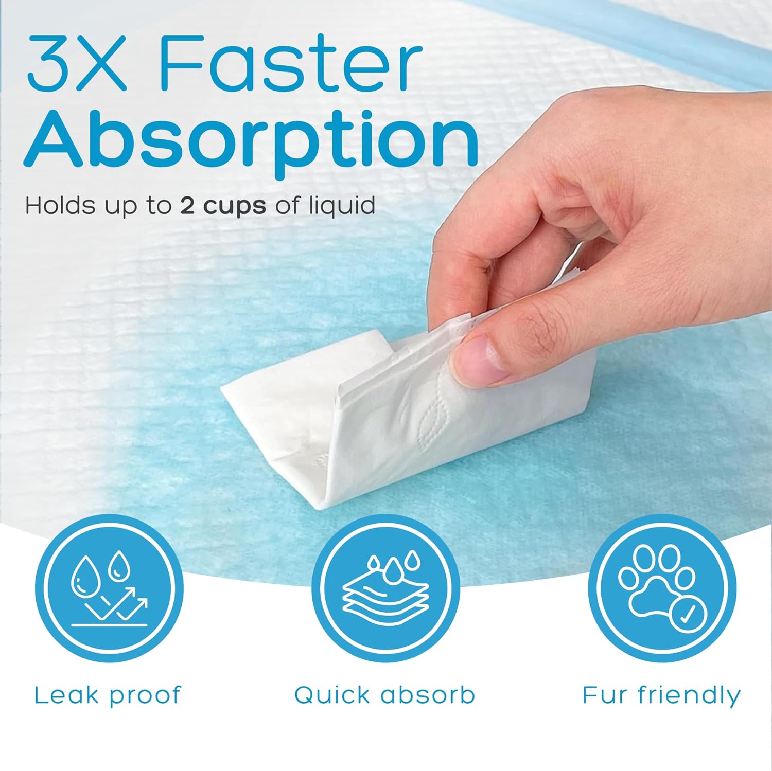 Nexso Dog Pee Pads 100pcs 33x45cm 5-Layer Leak-Proof