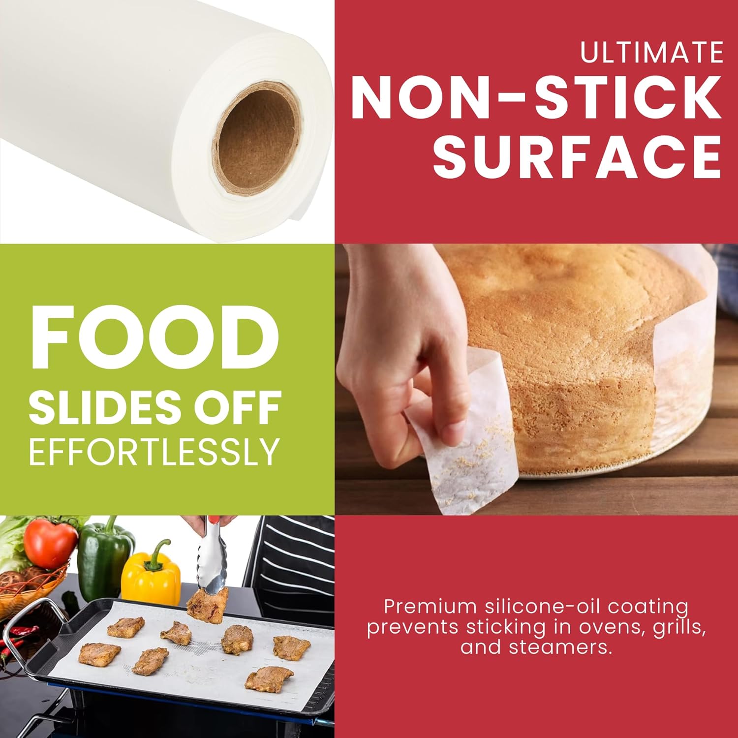 NEXSO Silicone Baking Paper – Non-Stick Heat-Resistant 75m
