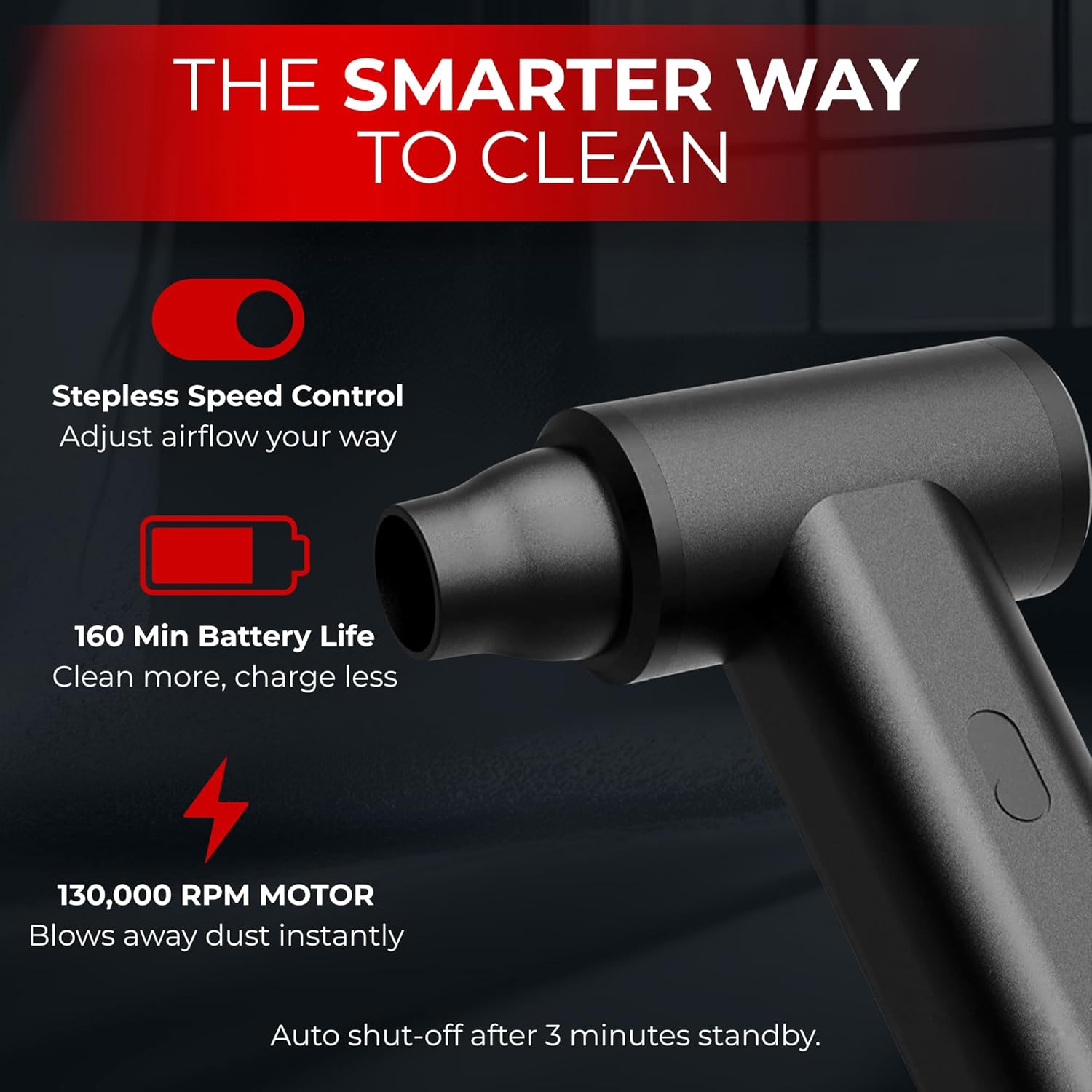 NEXSO Rechargeable Air Duster – 7-in-1 Portable Blower