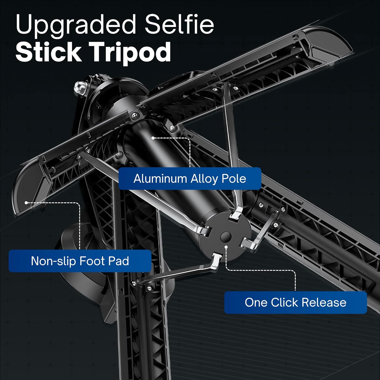 Nexso Magnetic Selfie Stick Tripod Bluetooth 1.34m
