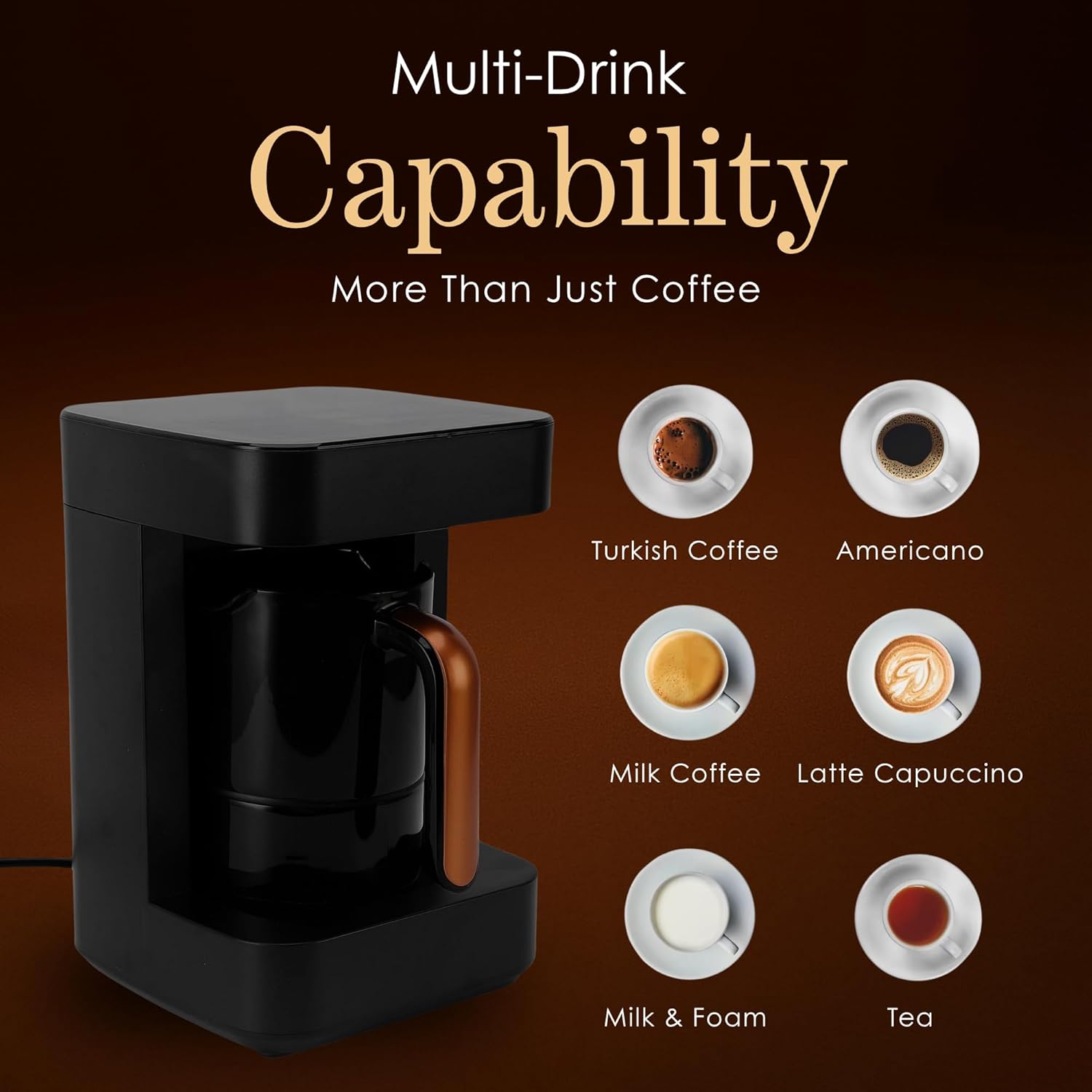 NEXSO Turkish Coffee Maker – Electric Double-Spout Thermal