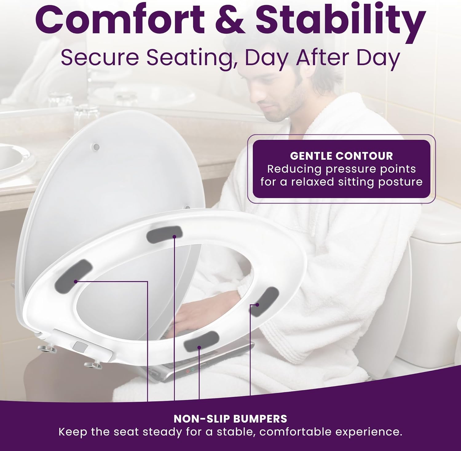 NEXSO O-Shape Smart Toilet Seat – Soft Close Adjustable