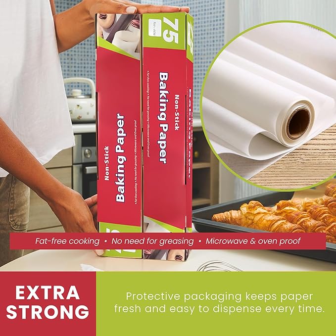 NEXSO Silicone Baking Paper – Non-Stick Heat-Resistant 75m