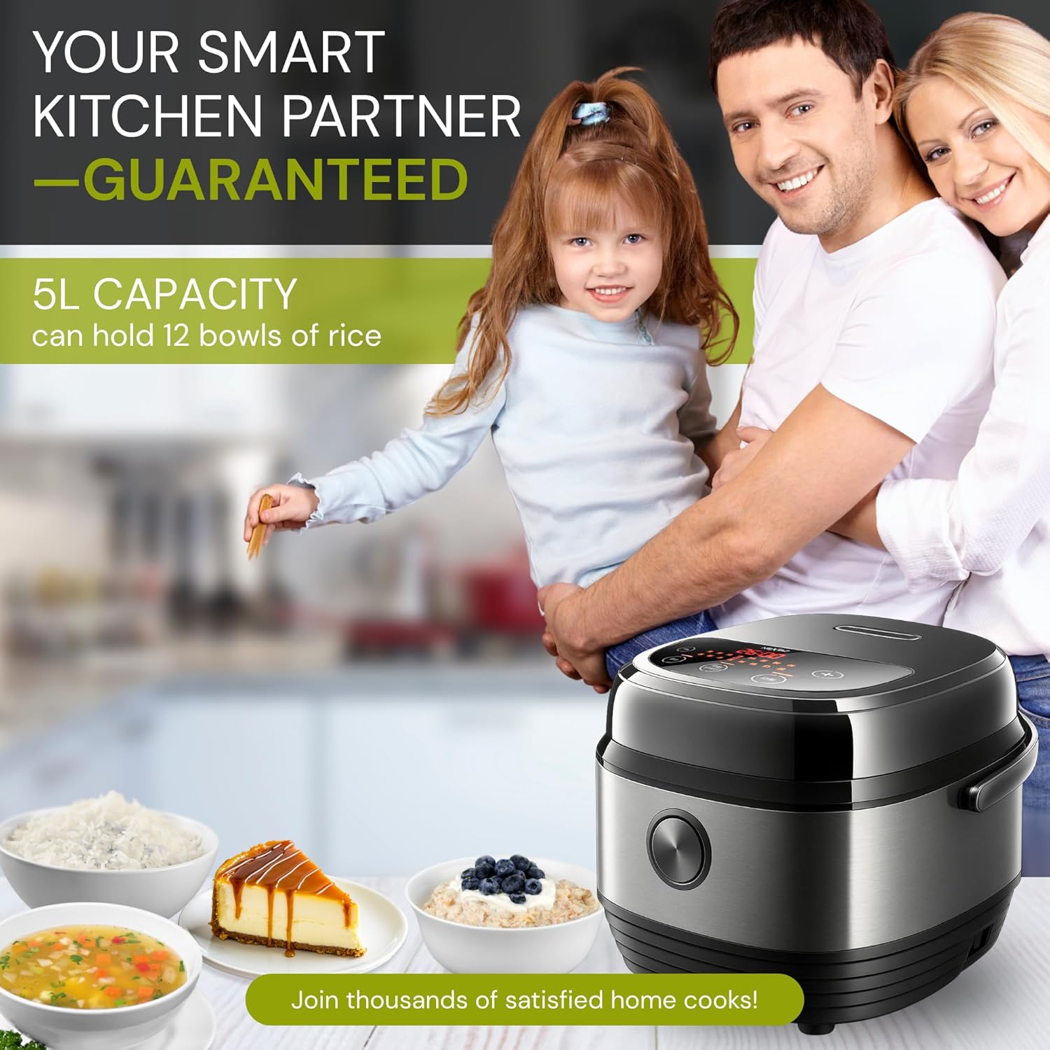 Nexso 5L Electric Rice Cooker Non-Stick Multi-Function
