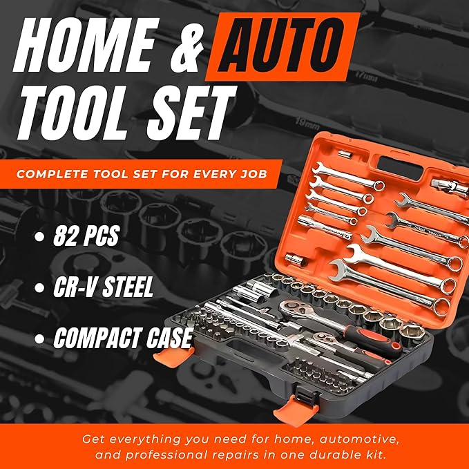 NEXSO 82-Piece Tool Set – Socket Wrench Ratchet Kit