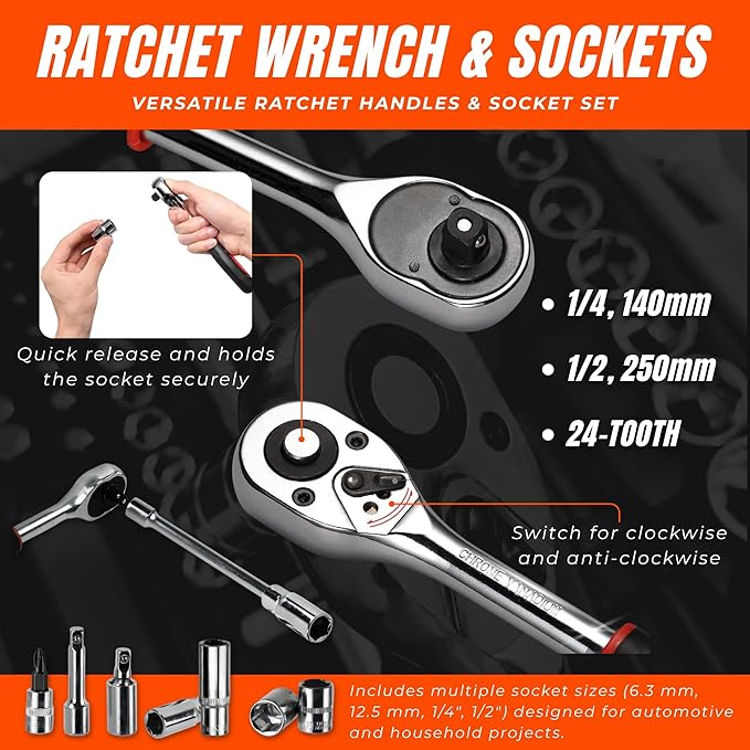 NEXSO 82-Piece Tool Set – Socket Wrench Ratchet Kit