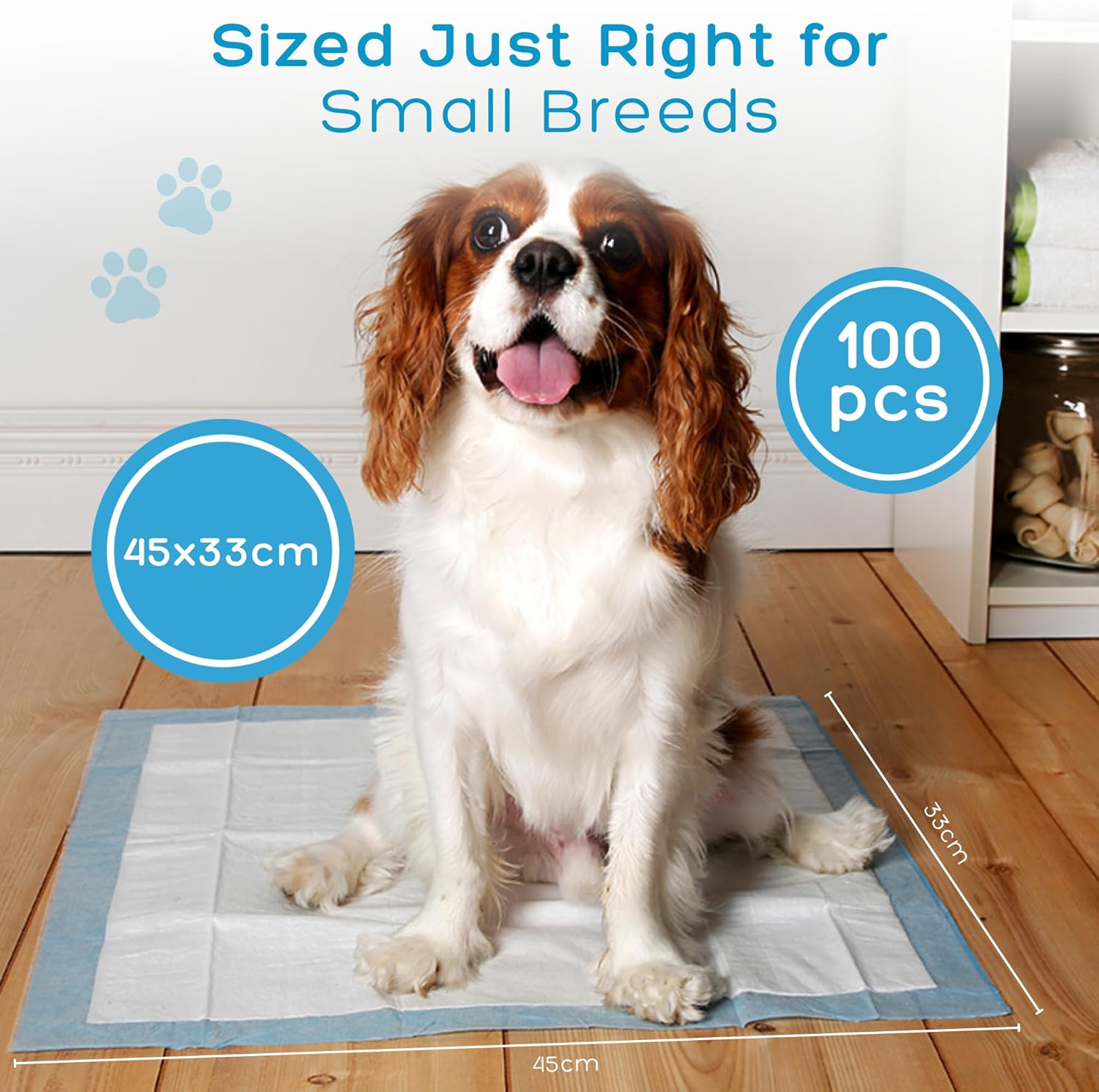 Nexso Dog Pee Pads 100pcs 33x45cm 5-Layer Leak-Proof