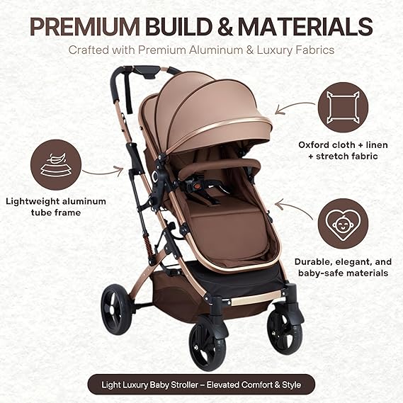 Nexso 2-in-1 Baby Stroller Reversible Foldable