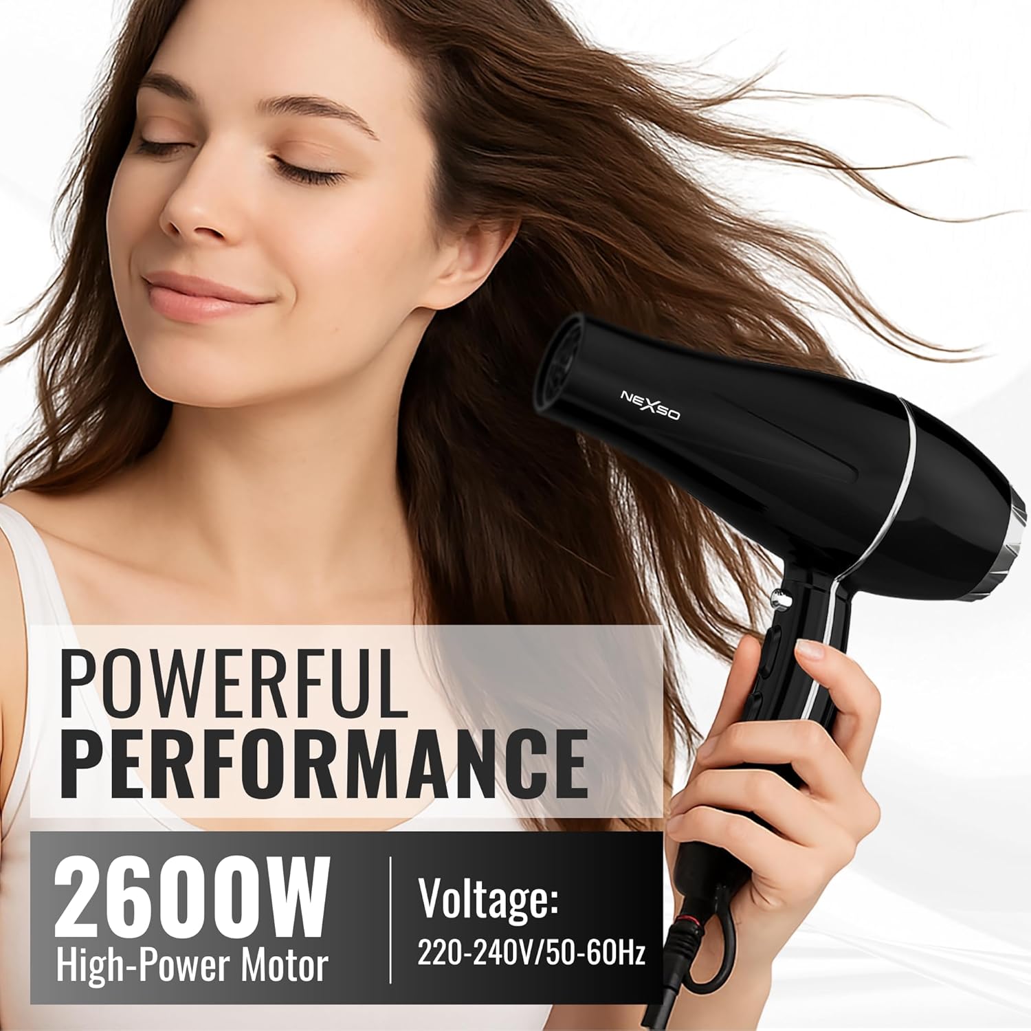Nexso 2600W Hair Dryer with Diffuser Ionic Fast Drying