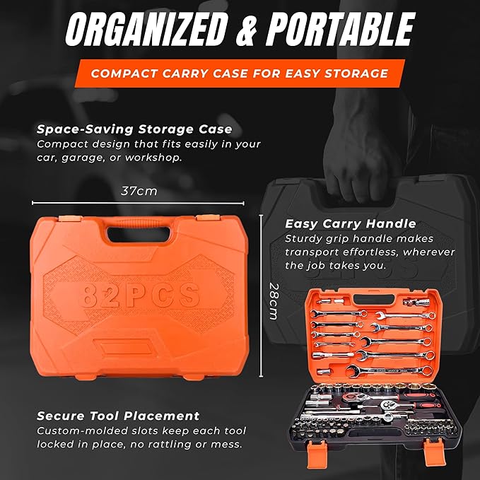 NEXSO 82-Piece Tool Set – Socket Wrench Ratchet Kit