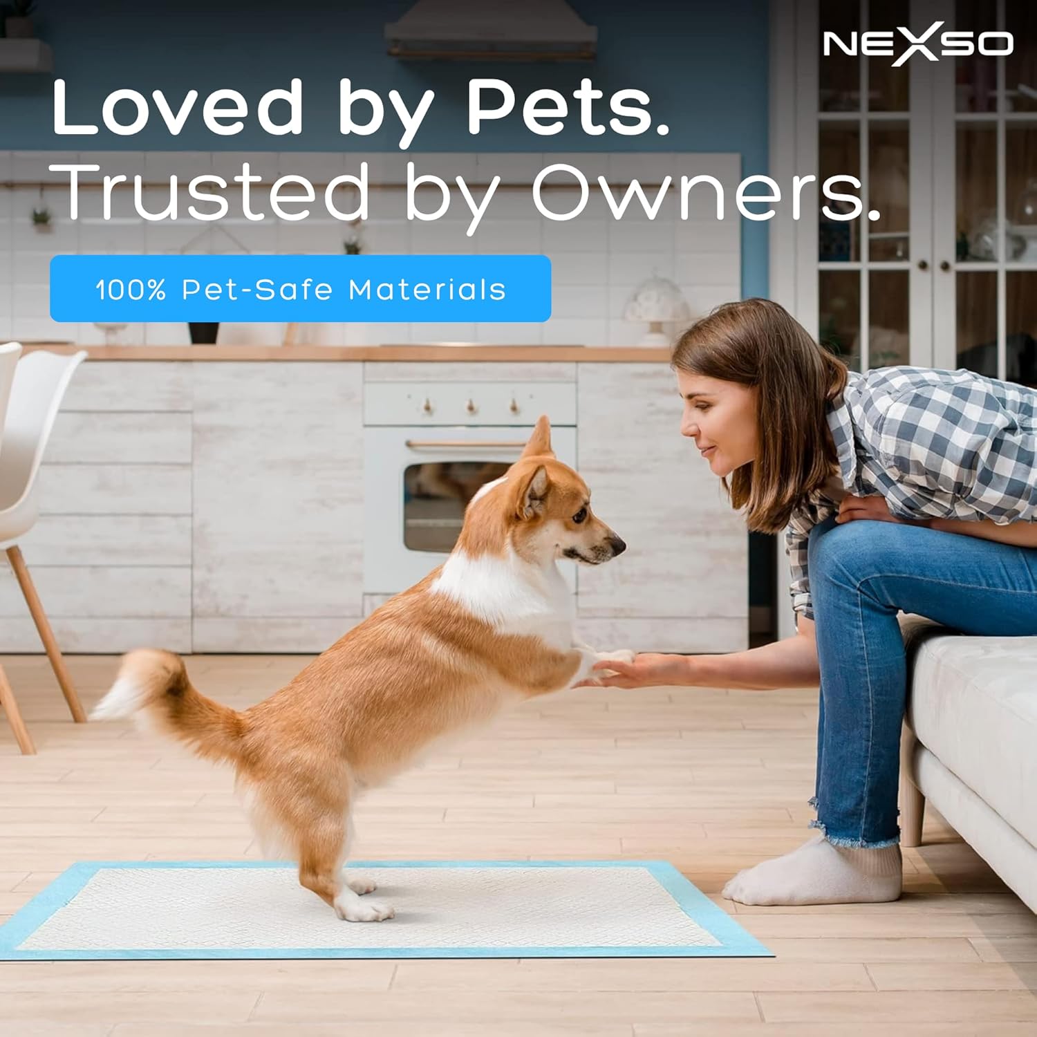 Nexso Dog Pee Pads 100pcs 33x45cm 5-Layer Leak-Proof