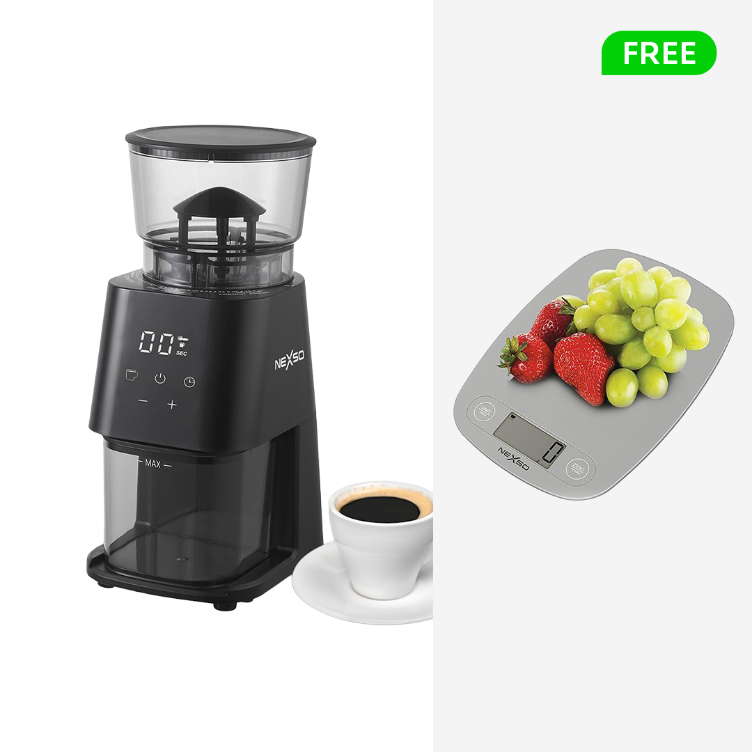 Nexso coffee grinder with free kitchen scale
