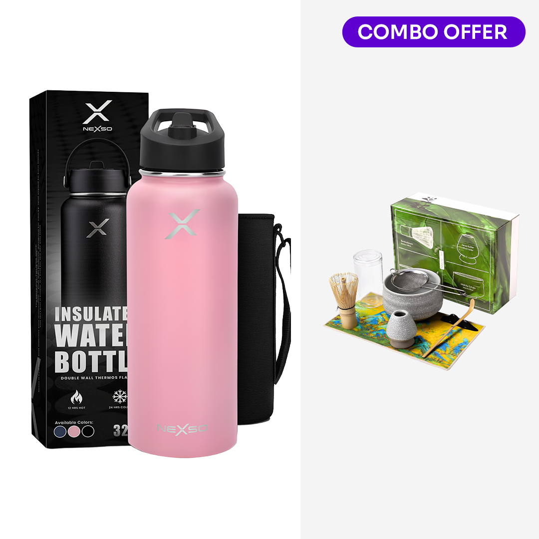 NEXSO Matcha Set + Water Bottle Combo