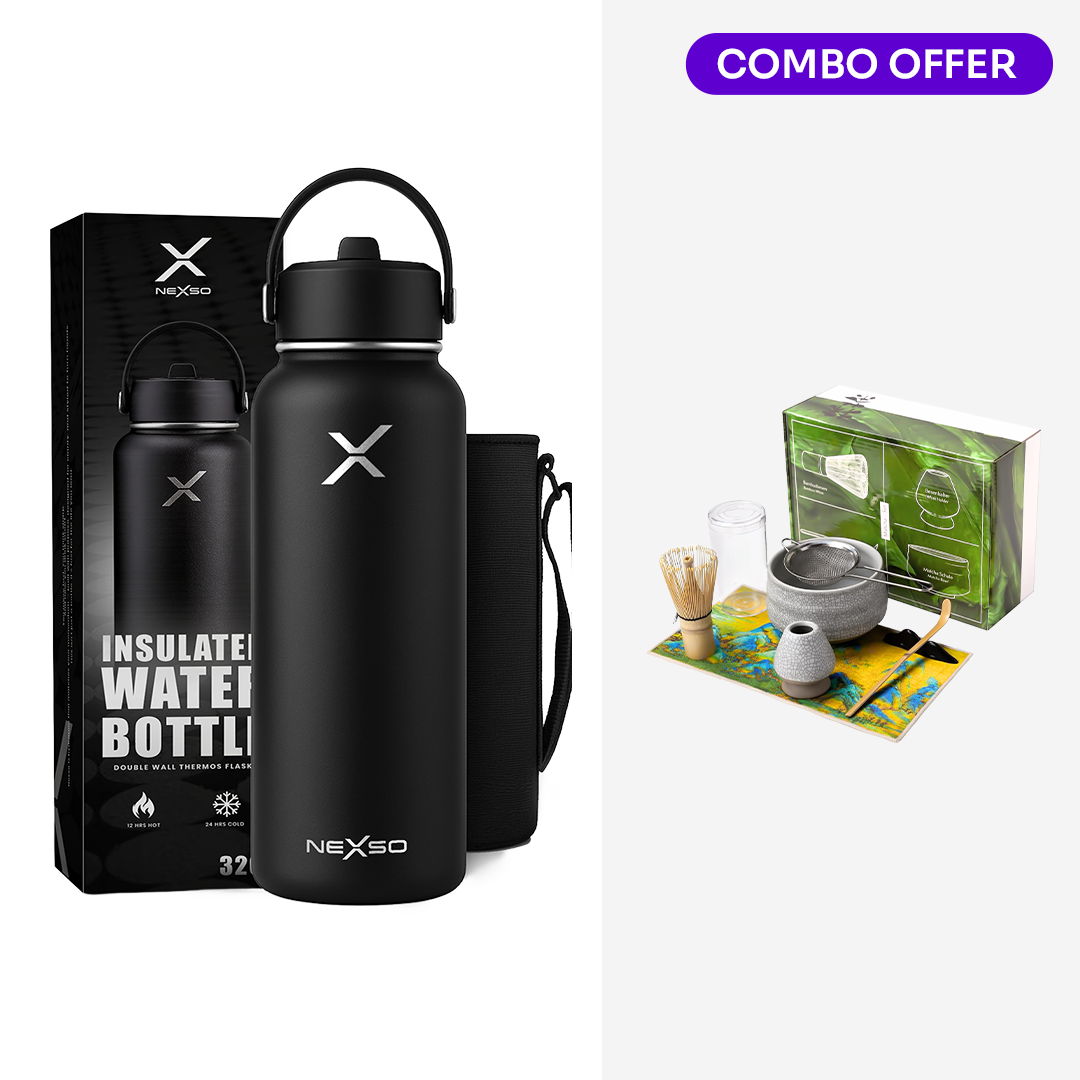 NEXSO Matcha Set + Water Bottle Combo