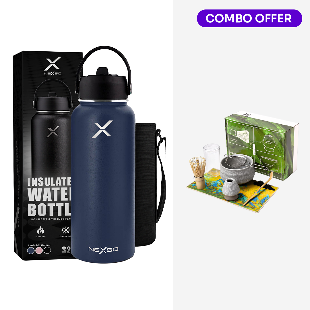 NEXSO Matcha Set + Water Bottle Combo